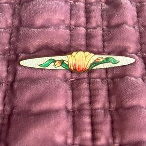 Floral Enamel  pin vintage art nouveau